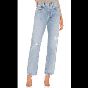 Agolde Light Blue Straight Leg Jeans